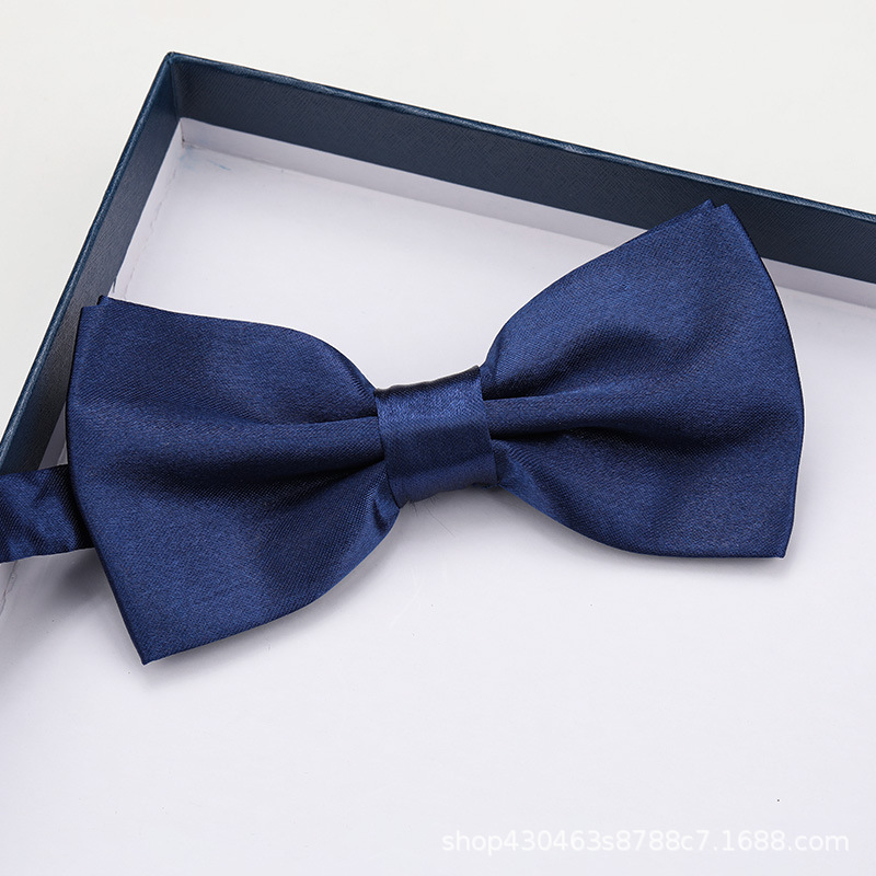 네이비 블루 메쉬 나비 넥타이