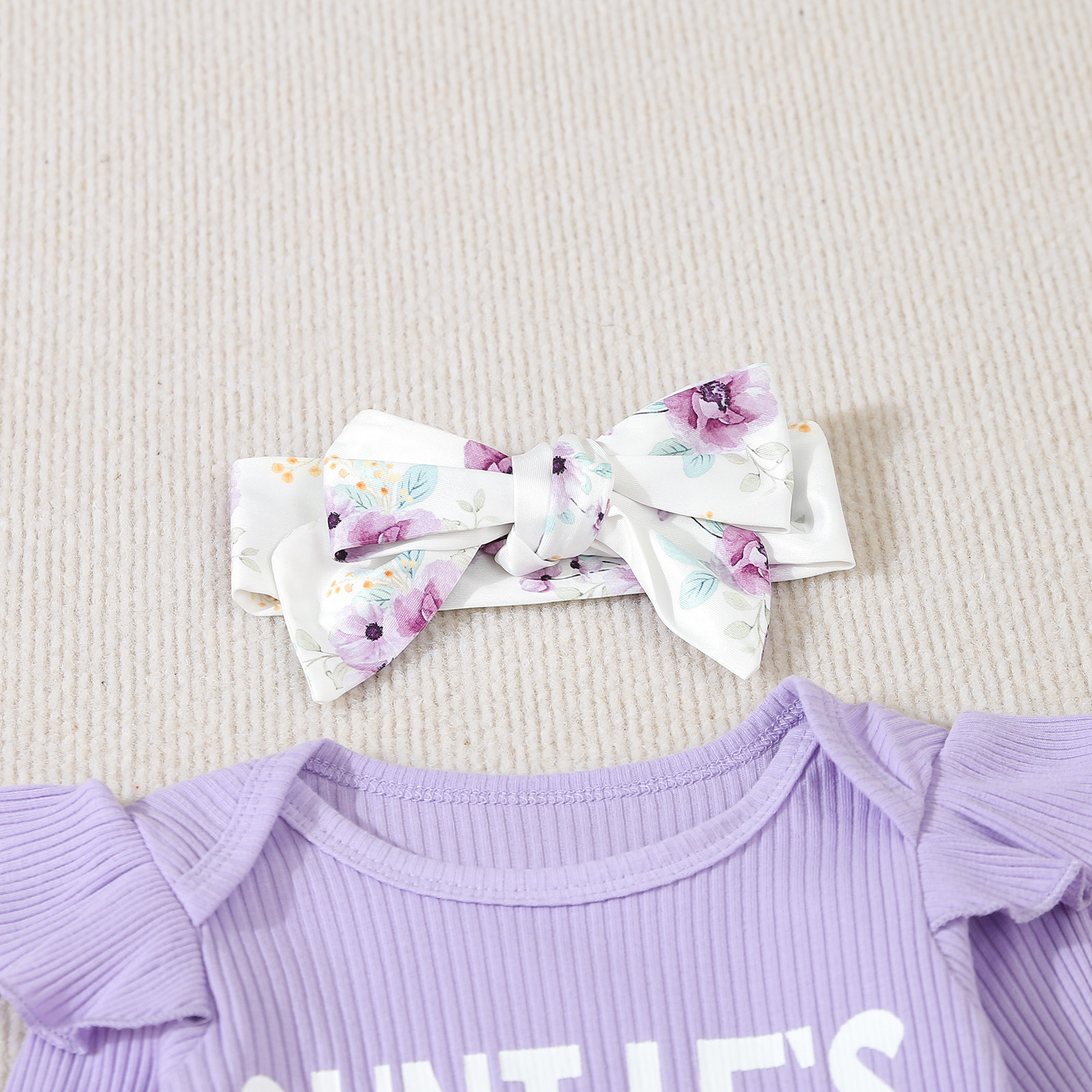 Baby oneie children' clothing, long crawling clothe for infant and young children, two-piece et of bell bottom_voghion.com