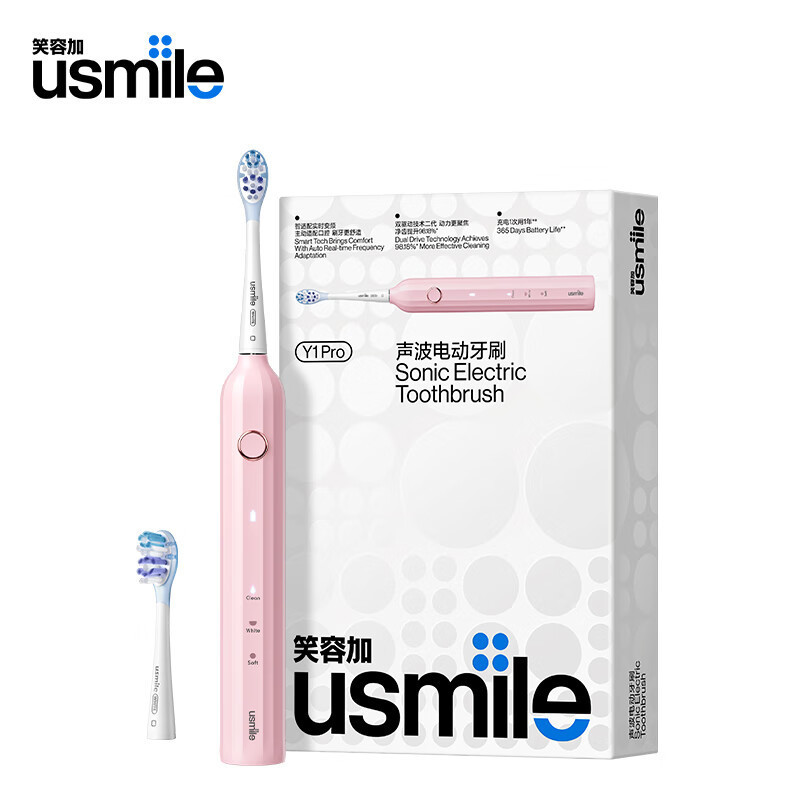 Usmile Smile Plus Y1S Electric Toothbrush Adult Sonic Vibration Toothbrush Roman Column Ipx7 Waterproof Y1S
