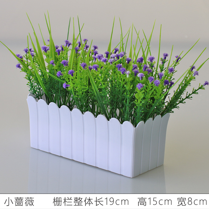 Flor artificial jardín de flores de plástico traje de valla de flores artificiales decoración de la ventana interior y exterior decoración floral decoración de la Mesa maceta flor