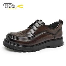 德国骆驼动感男士高档秋季冬季休闲皮鞋真皮内里商务皮鞋耐磨防滑