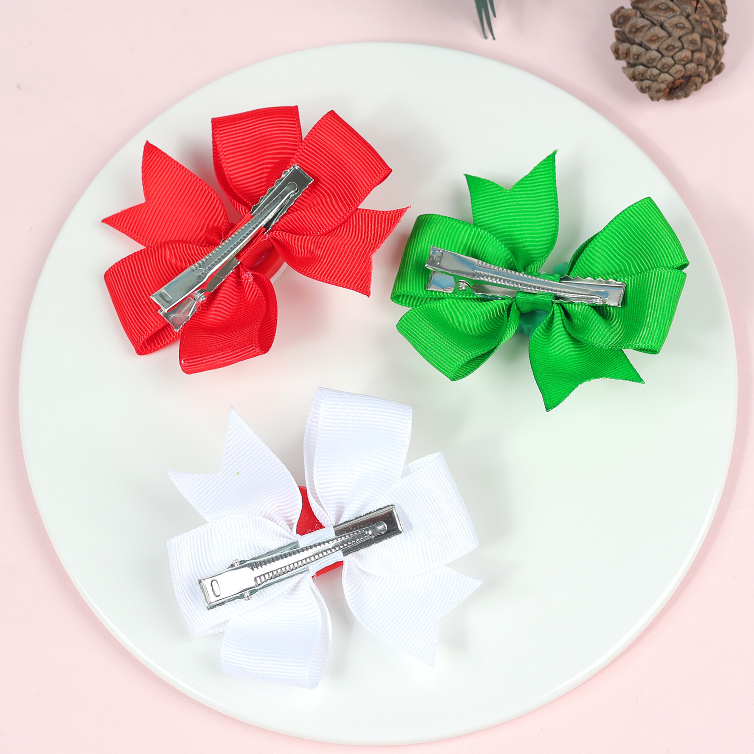 13g Weight Christmas Festival Bow Knot Pattern Women's Gender Cute Style Cute Women's Bow Knot Kids Hair Accessories 5