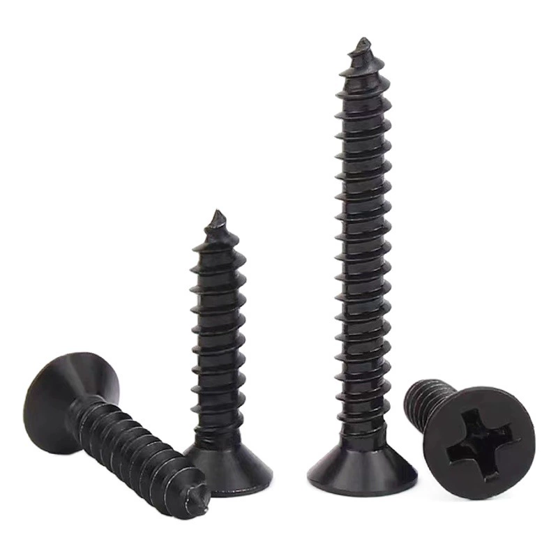 Черные крестообразные саморезы с потайной головкой M1M2M3M4, электронные мелкие винты оптом, винты с заостренным концом