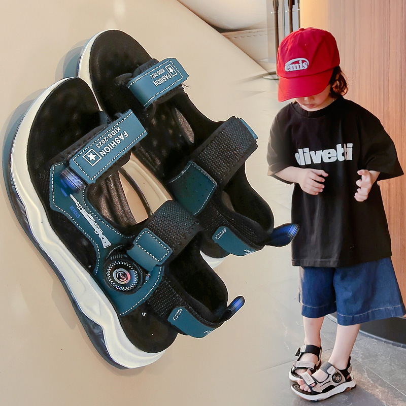 Sandalias para Niños, Verano 2026, Nuevas y Elegantes, con Suela Suave, para Niños Mayores, Calzado Informal, Sandalias de Playa para Niños, a la Moda