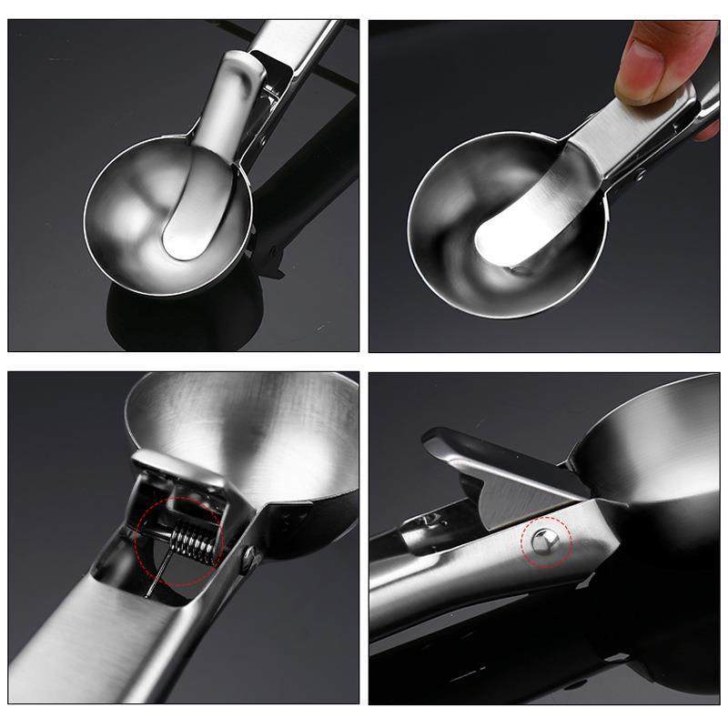 Verano acero inoxidable cuchara de helado cuchara de helado cuchara de excavadora multifuncional fruta comercial sandía cuchara de excavadora de helado