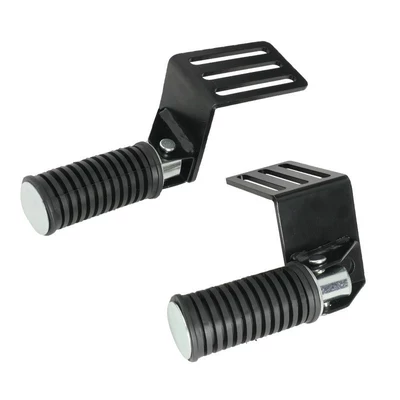 Electric Vehicle Front Footrests with Expandable Folding Pedals on Both Sides, Widened Footboards, Motorcycle Footboards, Non-Slip Footboards (Motorcycle pedals) - gt-pedals-pair-shorter-iron