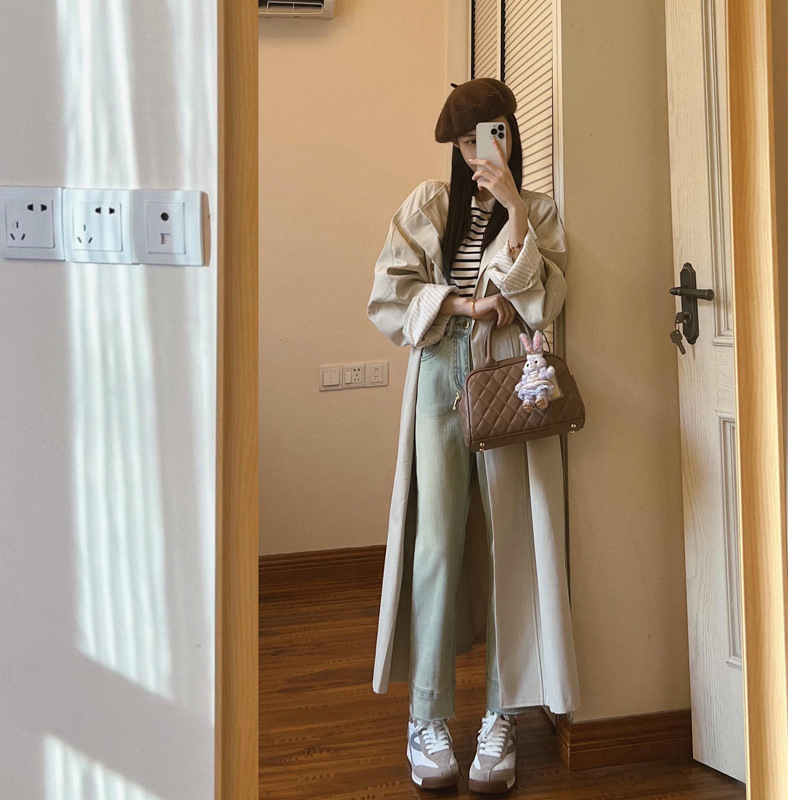 【2356人收藏】立领风衣外套女2025年春季新款韩系设计感休闲百搭|undefined