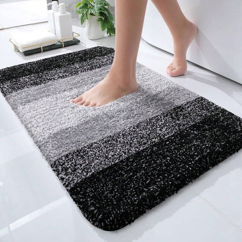 Gradient Imitation Cashmere Floor Mat Bathroom Toilet Absorbent Door Mat Soft and Comfortable Entrance Floor Mat Cross-Border Temu Dropshipping