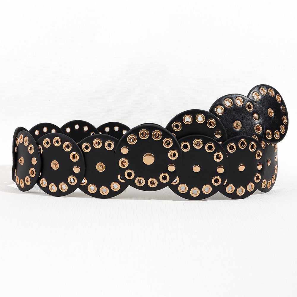136g Weight Belt Classification 1 Piece Quantity Holiday, Daily, Selfie Occasion Pu Leather Material Solid Color Pattern Spring&Summer, Autumn&Winter Season Women's Gender Plating Design Hip-Hop, Punk Style Hip-Hop Punk Solid Color Pu Leather Plating Women's Leather Belts 2