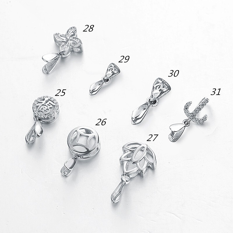 925 Silver-Plated Diamond-Studded Pendant Clasp, Silver Clip Clasp for Jade Pendants, Teardrop Clasp, Simple Melon-Shaped Clip Clasp, Jewelry Clasp 925 Silver-Plated Diamond-Studded Pendant Clasp, Silver Clip Clasp for Jade Pendants, Teardrop Clasp, Simple Melon-Shaped Clip Clasp, Jewelry Clasp