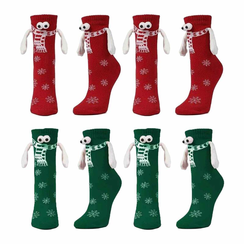 Amazon's Hottest Eye-Holding Hand Socks for Couples to Hold Feet Christmas Socks Magnet Mid-Calf Socks Gift Christmas Decoration