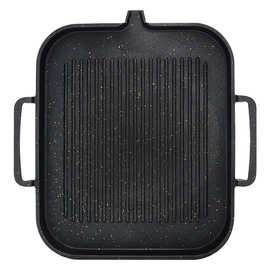 包邮韩式电磁炉烤盘 不粘无烟烤肉锅 方形铁板烧 烧烤盘子