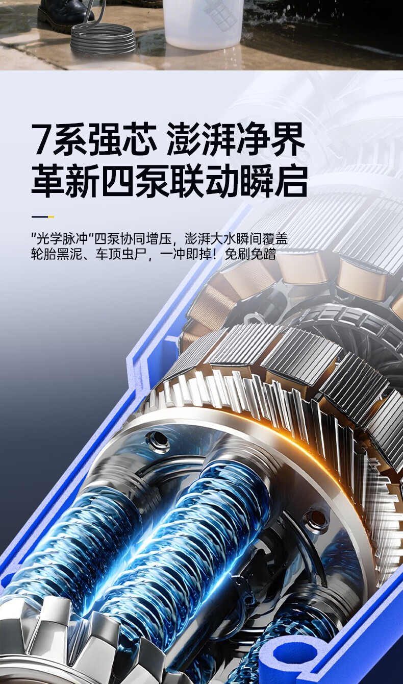 Wireless Car Washing Machine Portable Car High-Pressure Water Gun High-Power Car Lithium Battery Household Electric Car Washing Artifact