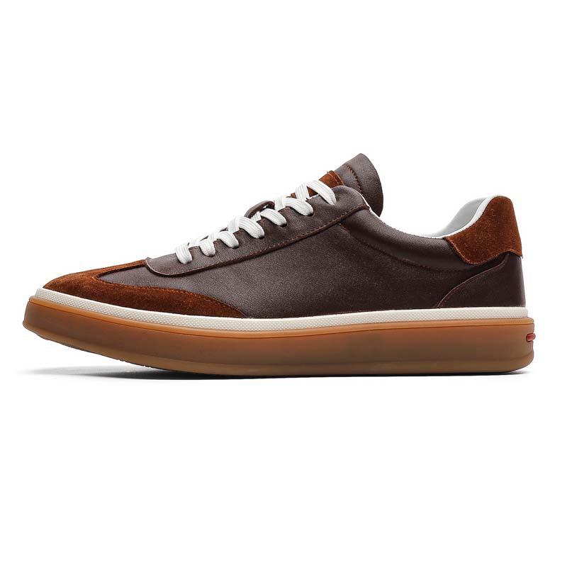 [Cuero de vaca de la cabeza] Nuevo comercio exterior transfronterizo spot de cuero de vaca transpirable zapatos deportivos casuales para hombres