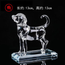 水晶十二生肖鼠牛虎兔龙蛇马羊猴鸡狗猪工艺礼品客厅装饰玻璃摆件