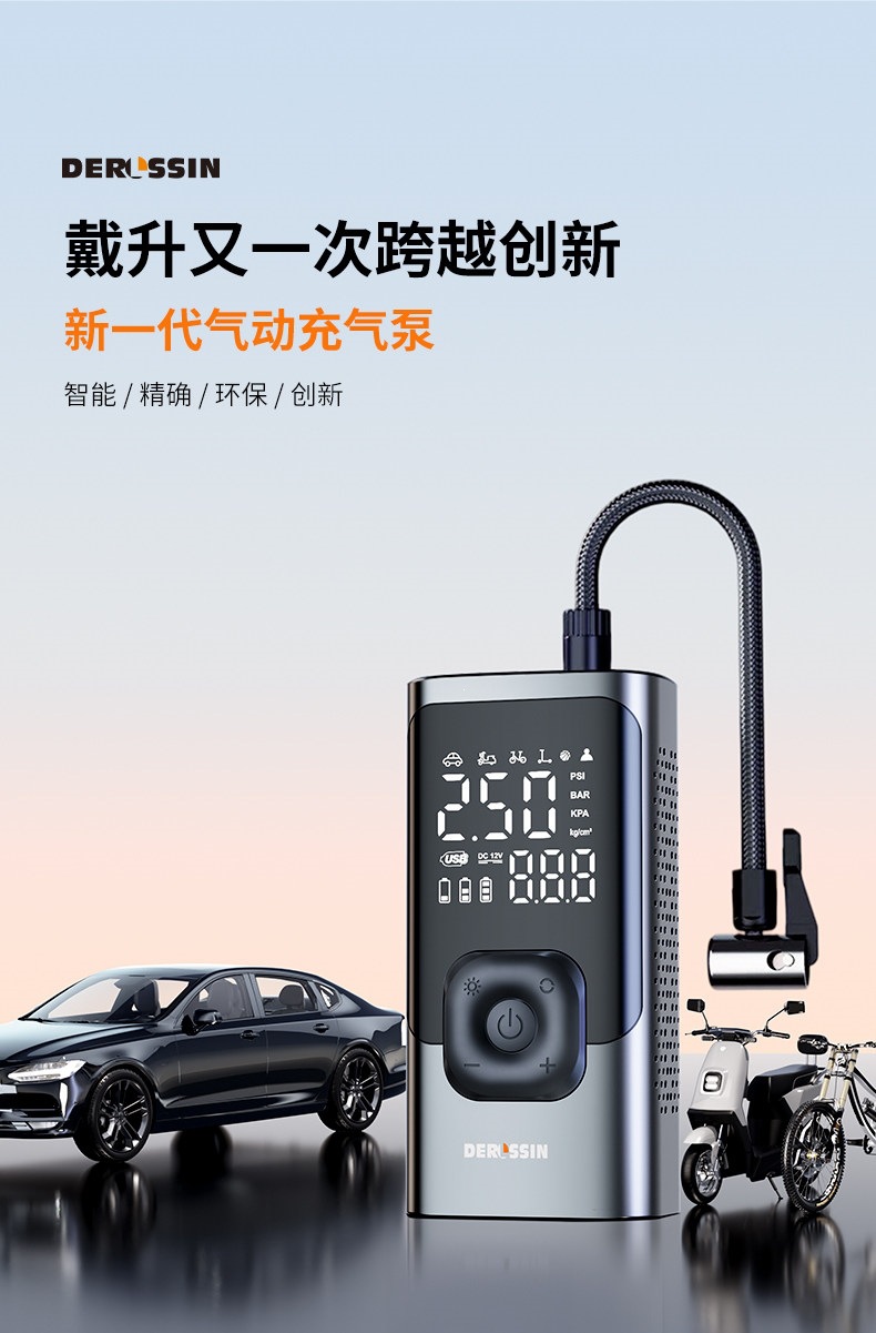 Car Wireless Air Pump, Portable Air Pump for Cars, Electric Car Tire High-Pressure Inflator, Inflator