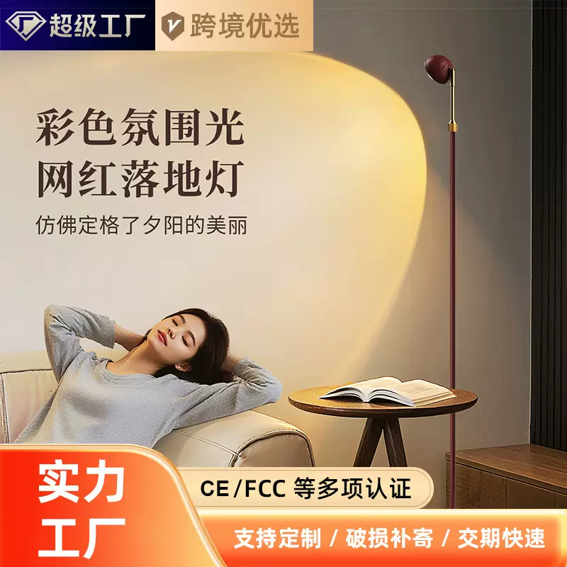 艺术感落地灯客厅沙发旁边高级感轻奢落地氛围灯卧室网红落地台灯