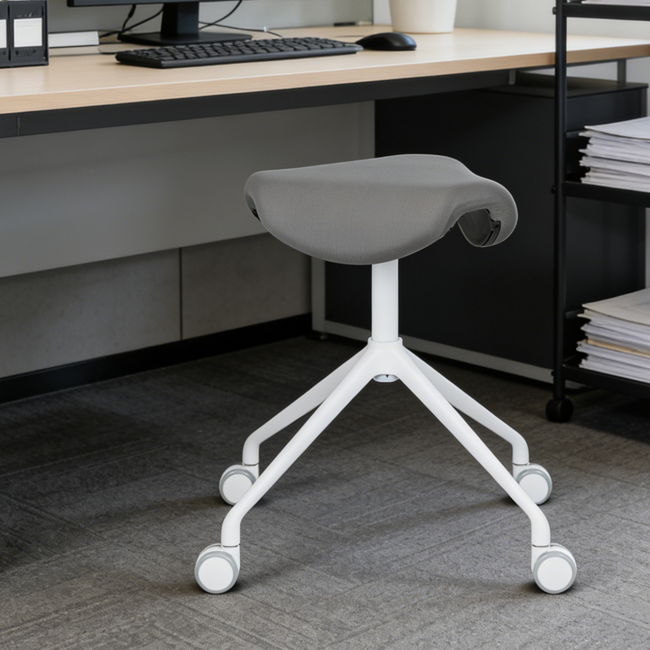 Carpenter's Stool, Pulley Stool, Rotating Lift Stool, Carpenter's Chair, Dentist's Stool, Office Chair, Tattoo Artist's Chair, Saddle Chair