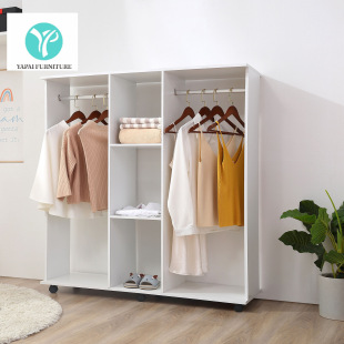 Wardrobe Amazon Best-Selling Panel Furniture European and American Foreign Trade Cross-Border Bedroom Clothes Cabinet Factory Wholesale Wardrobe