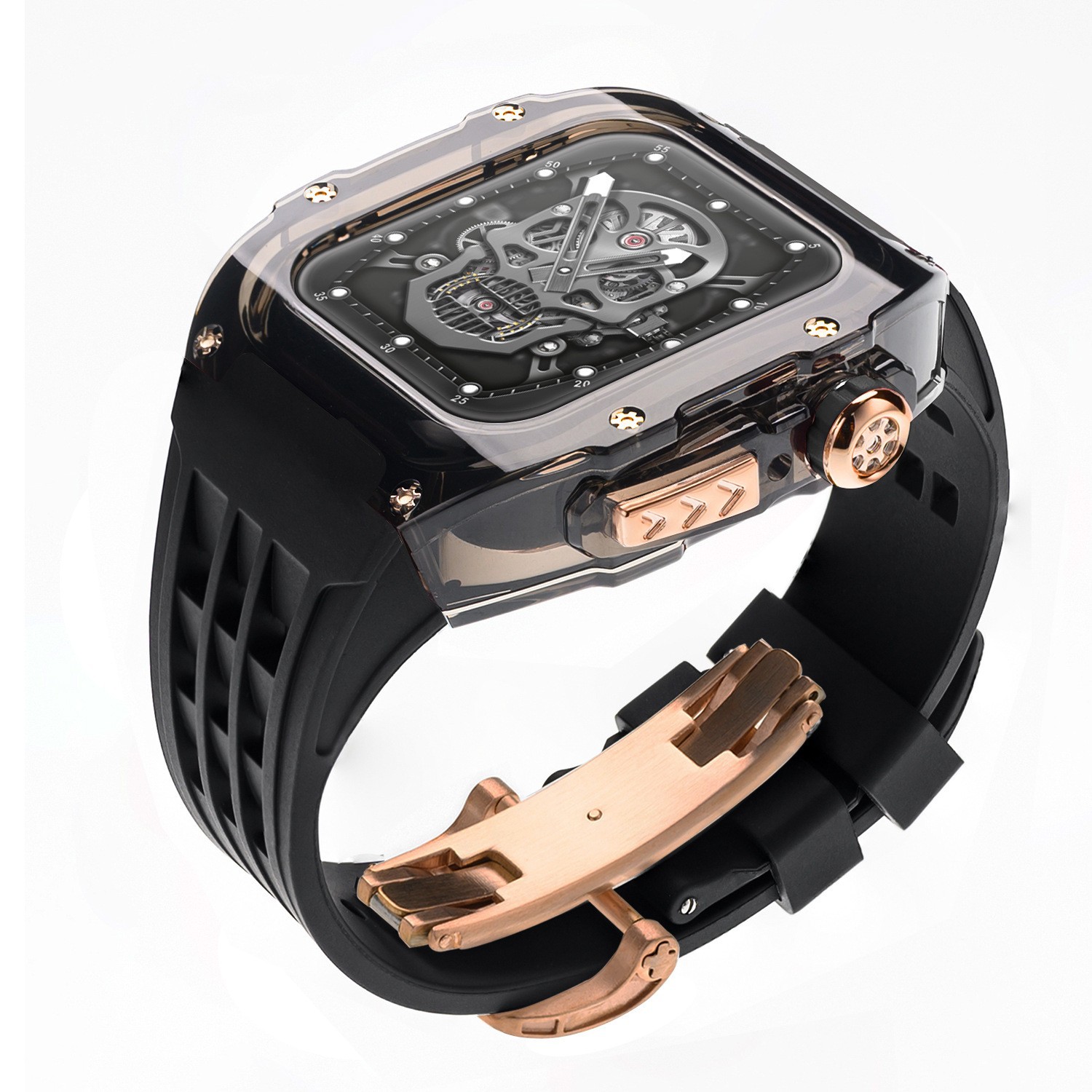 アップルの腕時計バンドを適用してケースを改造するApple iwatch腕時計ケース高透明リチャード一体バンド