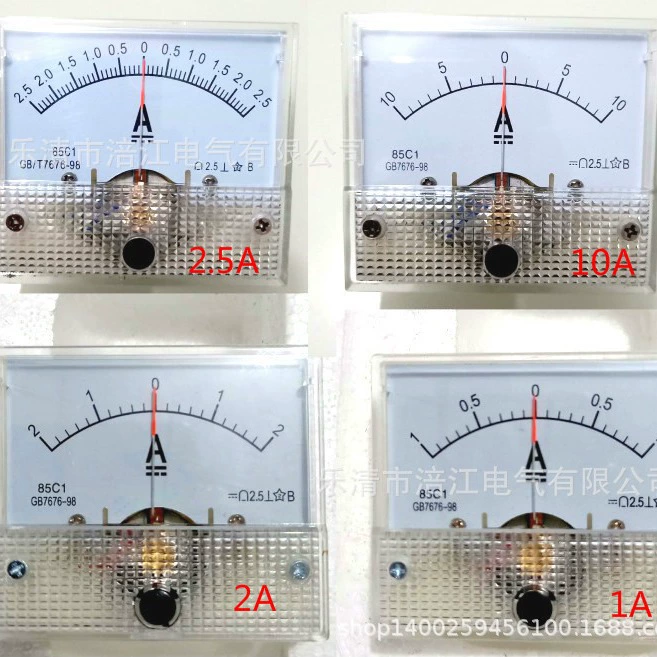 Двунаправленный амперметр постоянного тока 85C1-± 1A2A2.5A5A10A50A Головка положительного и отрицательного измерителя постоянного тока