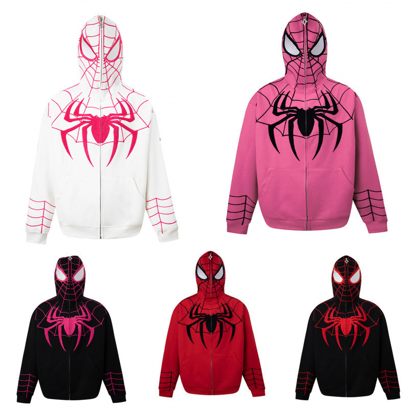 2025 New Model Peripheral Series 3D Digital Print Hooded Trendy Sweatshirt with Full Zip