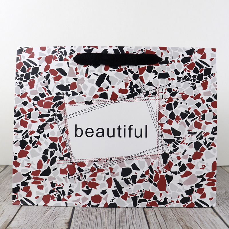 服装店手提袋男女装鞋盒包装袋广告印刷logo大号白卡纸手拎购物袋