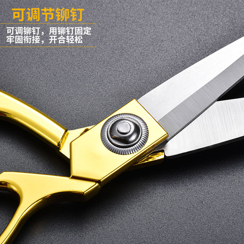 Cuchillo de acero inoxidable tijeras de cuero 8910 pulgadas tijeras de oro