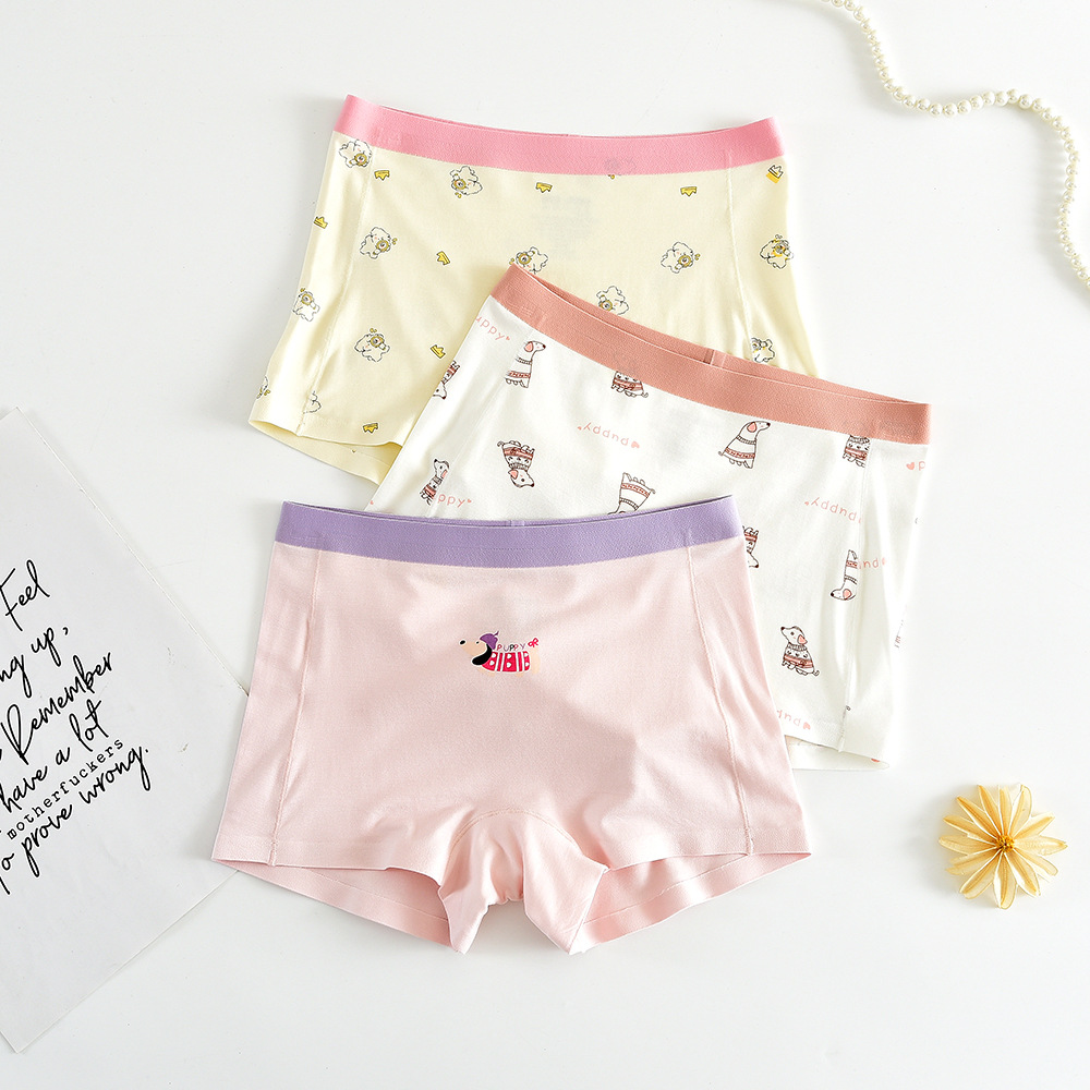 Etx Kidsren's Underwear Girls' Cellulose Fiber Seamless Underwear Girls' Boxer Briefs Category a Shorts for Middle and Large Kidsren