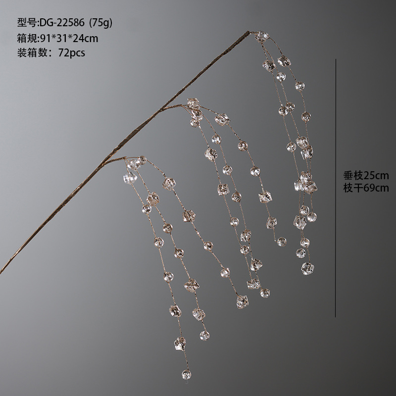 Buscando madera, adornos navideños transfronterizos, adornos colgantes, hielos, carámbanos, hielos, adornos de acrílico decorativos transparentes