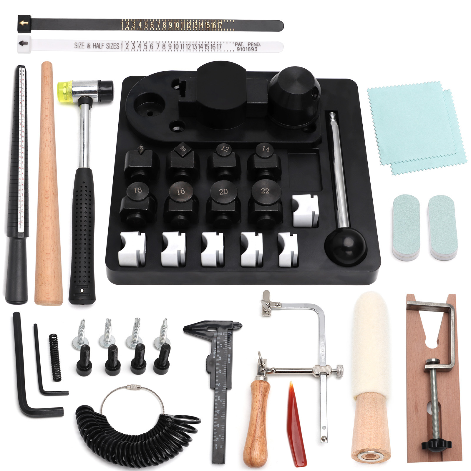 Pequeño doblador de anillo manual, oro, plata, cobre, presión, plano redondo, cirugía plástica, anillo de barra de dedo, cinturón de medición, juego de herramientas de oro