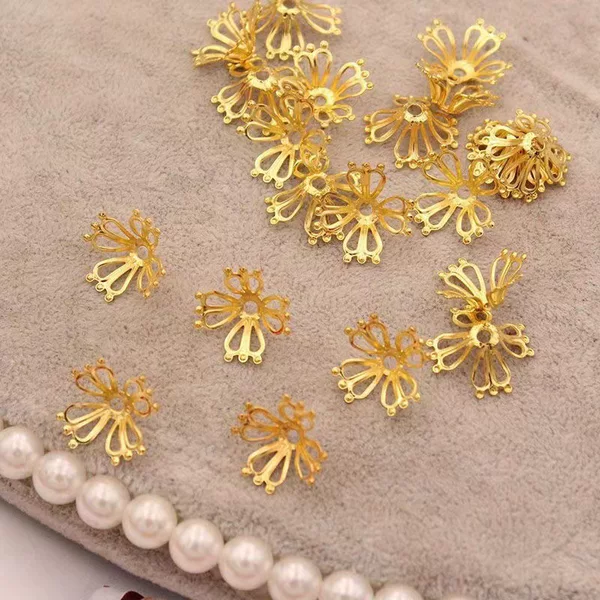 New Year's 18mm four-leaf flower heart diy hair accessories antique hairpin headdress flower heart petals handmade material accessories