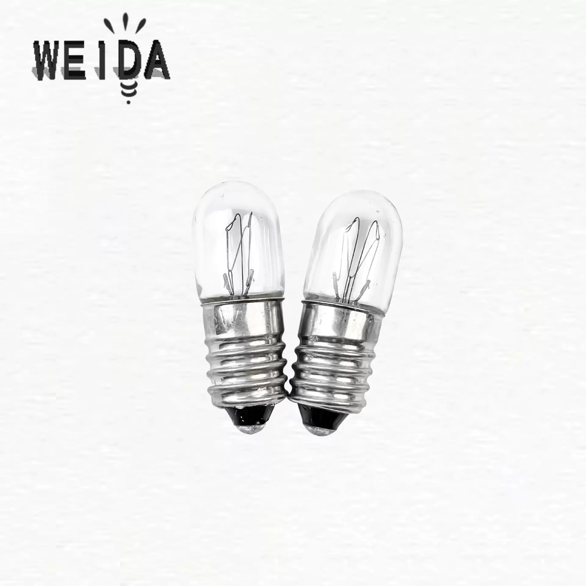 E10螺口T10高压220V车船迷你指示灯泡机器仪表钨丝小灯泡管状