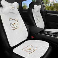 Автомобильная подушка мультфильм милый летний крутой коврик дышащий хлопок и лен подушка для автомобильного сиденья Цельный толстый коврик Универсальный