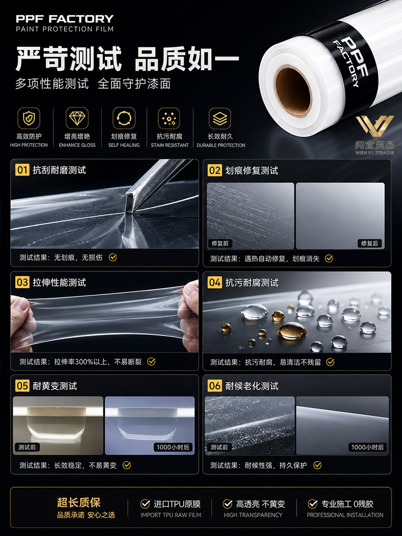 Tpu Car Invisible Car Cover Transparent Body Paint Protection Film Ppf Film Factory Wholesale Ppf Factory