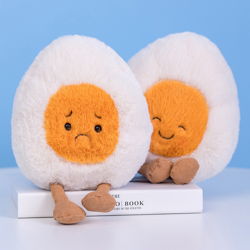 Huevo hervido muñeca juguete de peluche muñeca de huevo simulación muñeca pequeña muñeca de tela muñeca de bolsillo muñeca de espectáculo muñeca image 3