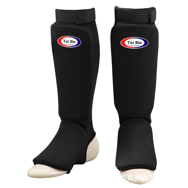 Boxing Knee Pads, One-Piece Shin Pads, Instep Protection, Knitted Leg Pads, Sanda Boxing Knee Pads, Karate Knee Pads