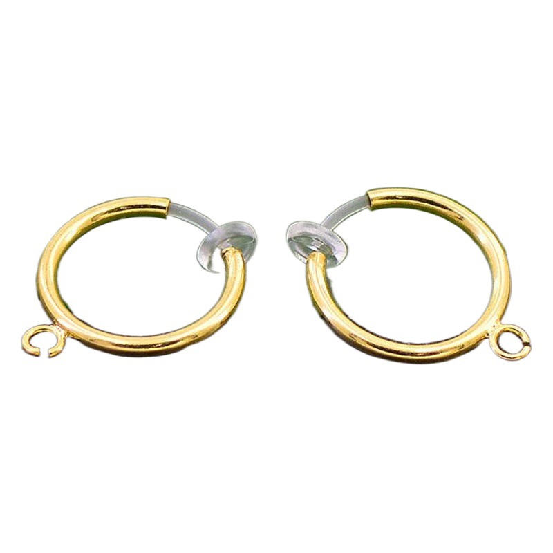 Factory Wholesale 13mm ear clip ear ring with hanging eardrop without ear hole clip earrings spring ear clip