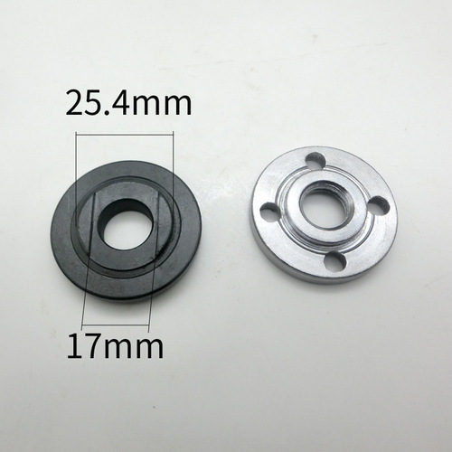 The M14mm angle grinder pressure plate can accommodate a 22 or 25.4mm inner hole saw blade when the inner hole of the pressure plate is 14mm.