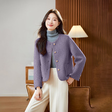 2025秋冬新款女洋气百搭气质小香风小个子羊毛呢时尚外套YE6501