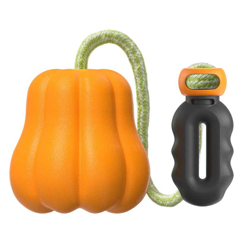 Pelota Molar Sonora de Calabaza para Perros Plástico Sonoro, Resistente a Mordeduras para Halloween