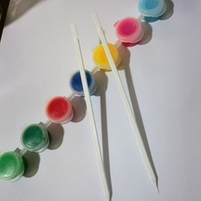 厂家批发儿童绘画点笔画笔小白杆