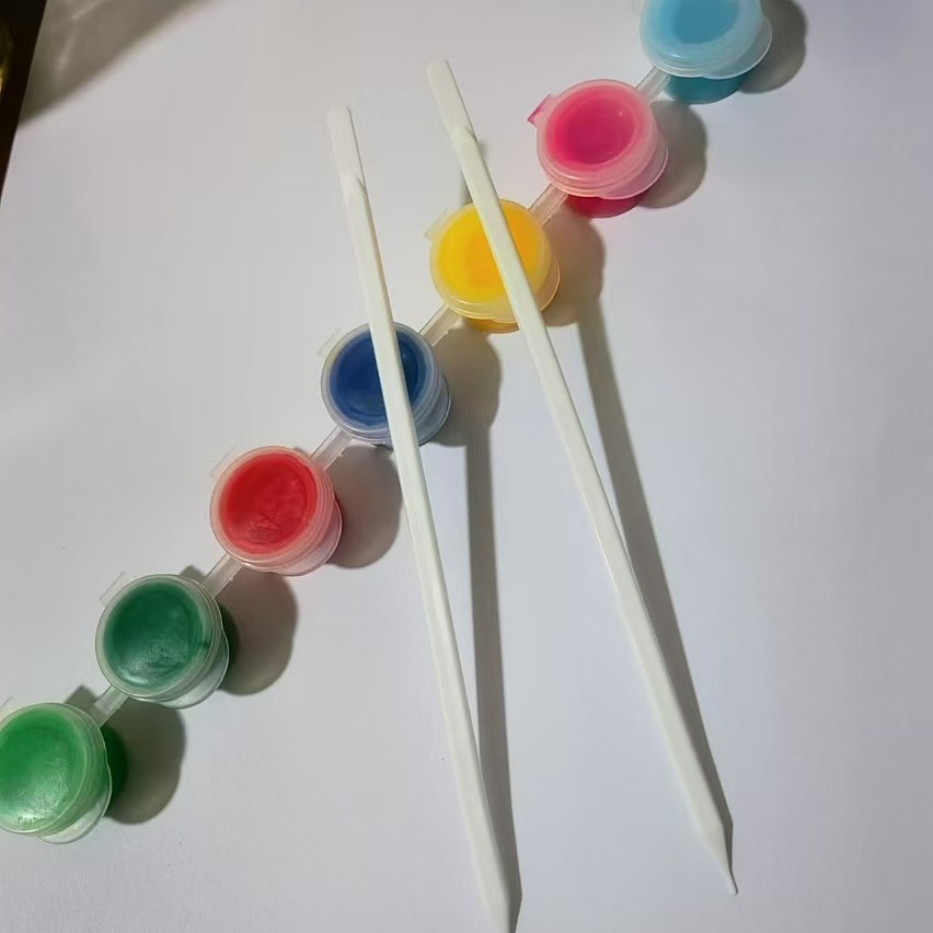 厂家批发儿童绘画点笔画笔小白杆