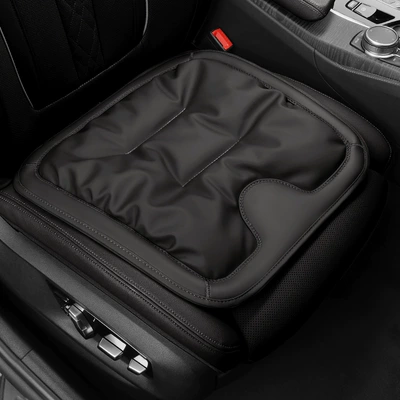 Seat cushion, seat cover, leather winter single-piece Mercedes-Benz BMW - classic-black-single-front-seat-cushion-mercedes-benz-car-logo