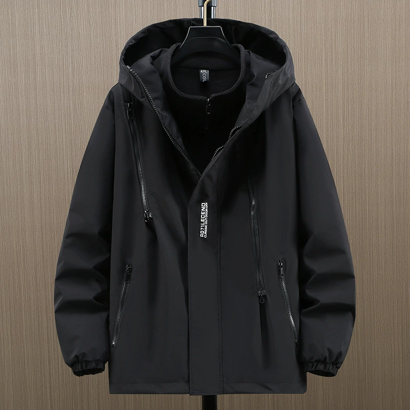 Removable warm jacket, three in one, plus size
