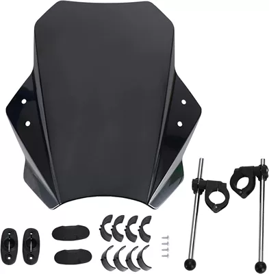 Motorcycle Universal Street Bike Motorcycle front windshield - black-five-layer-corrugated-box-packaging