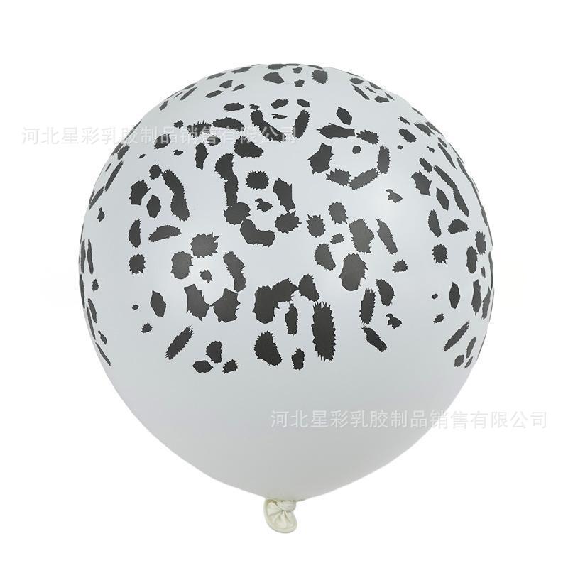 Amazon Jungle Animal Impresión Set de globos al por mayor 12 pulgadas bloque de vaca impresión de patas de leopardo diseño de fiesta