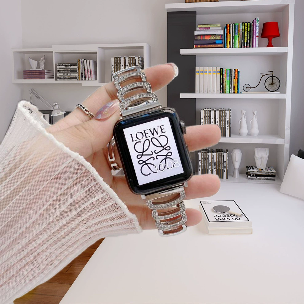 Подходит для Apple Watch с новым C-образным декоративным вставным ободком и браслетом iWatch8跨-border