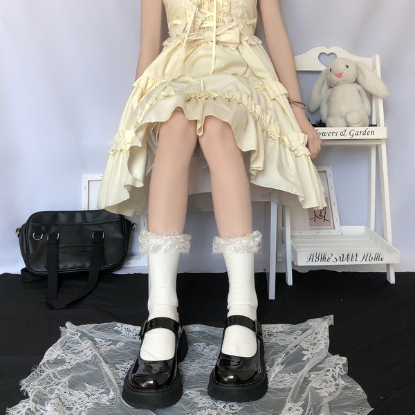 Summer thin Japanese cute lace knee socks