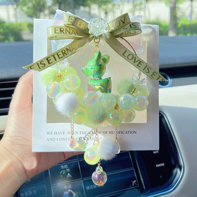Cute and Colorful Deer Car hanging - morandi-green